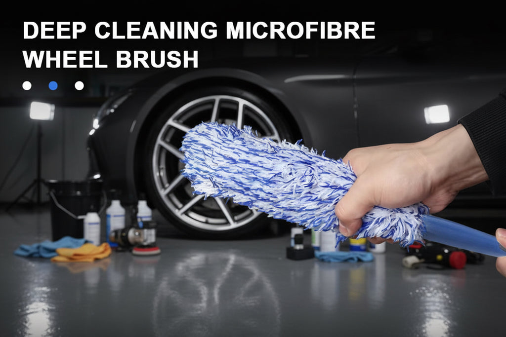 SEAMETAL Car Wheel Tire Rim Cleaning Brush Portable Plush Car Wheel Hub Brush Washing Tool Car Detailing Care Dust Removal Brush