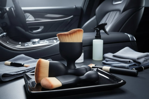 Car Interior Cleaning Brush Keyboard Air Conditioner Camera Thick Soft Fur Clean Brushes with Cover Crevice Dust Detailing Tools