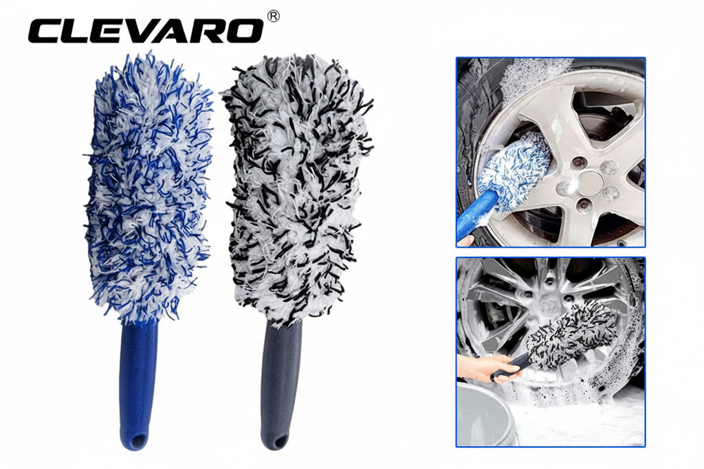SEAMETAL Car Wheel Tire Rim Cleaning Brush Portable Plush Car Wheel Hub Brush Washing Tool Car Detailing Care Dust Removal Brush
