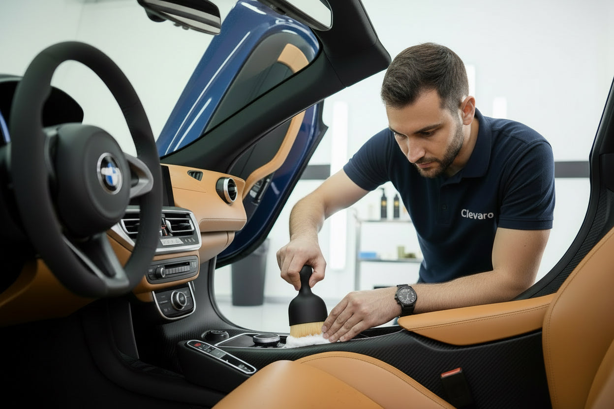 Car Interior Cleaning Brush Keyboard Air Conditioner Camera Thick Soft Fur Clean Brushes with Cover Crevice Dust Detailing Tools