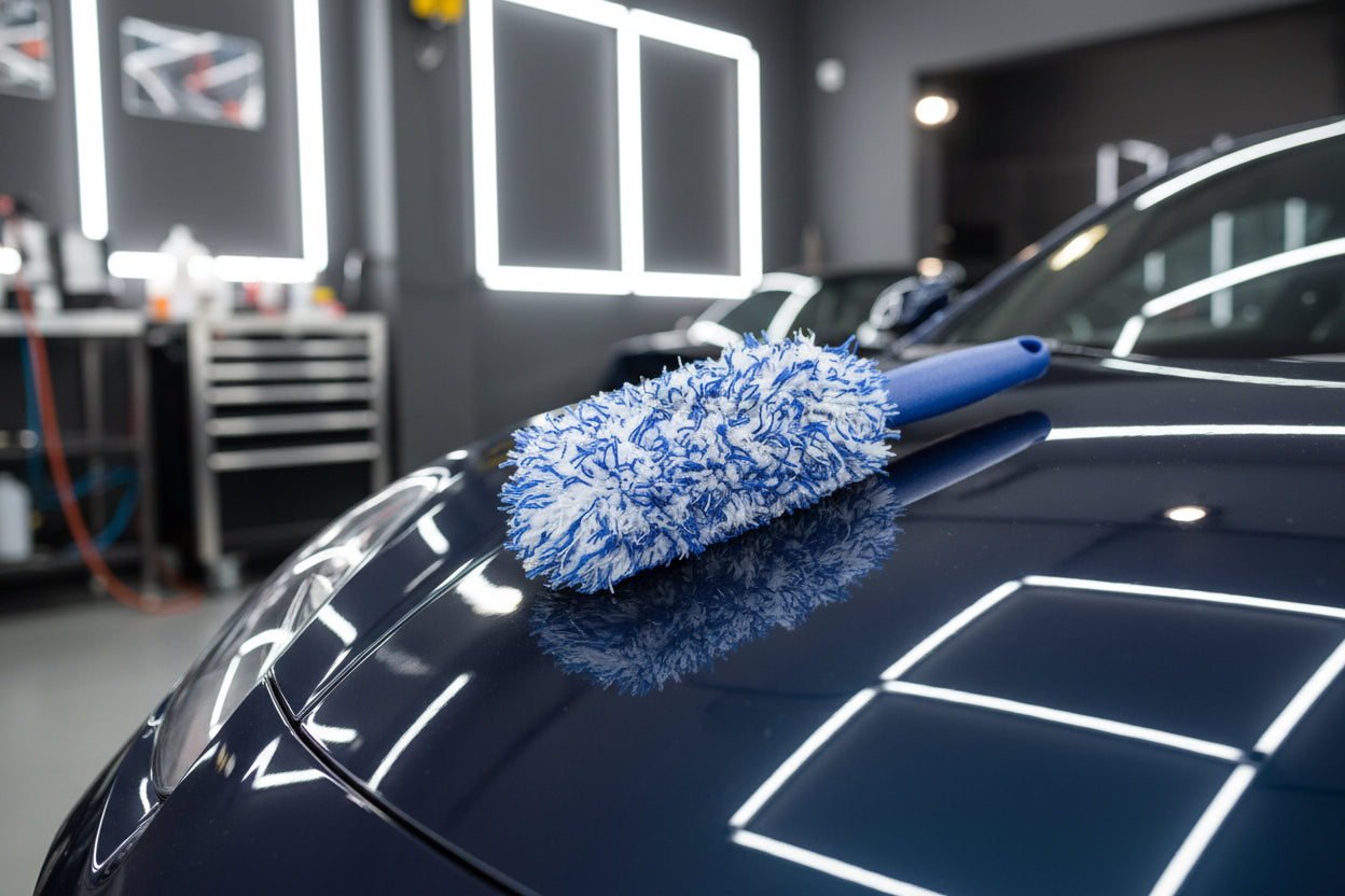 SEAMETAL Car Wheel Tire Rim Cleaning Brush Portable Plush Car Wheel Hub Brush Washing Tool Car Detailing Care Dust Removal Brush